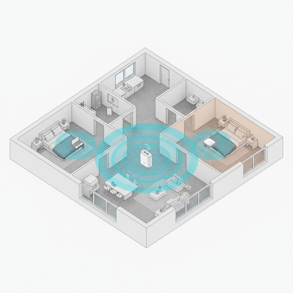 Wi-Fi中継機の導入判断と選び方を示すイメージ画像