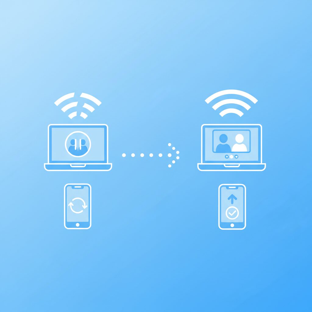 Wi-Fiの切断トラブルと対処を示すイメージ画像